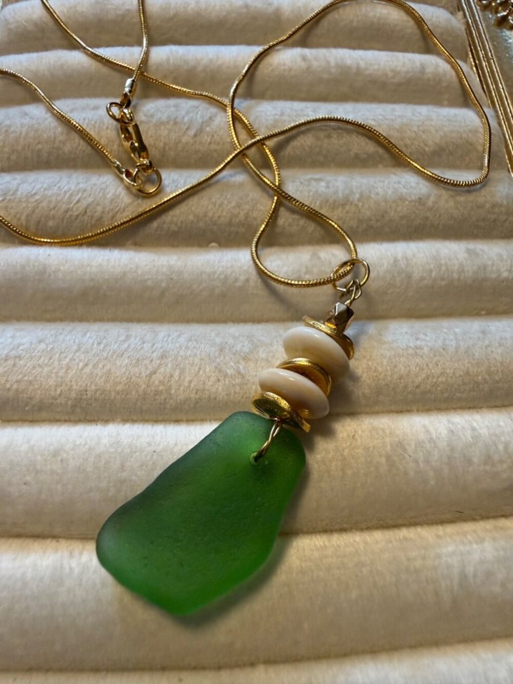 Caribbean Green – Puerto Rico Sea Glass & Beaded Necklace